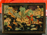 Varnished miniature and painting wood